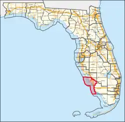 Description de l'image Florida's 19th congressional district (since 2023).svg.