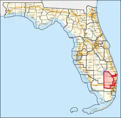 Description de l'image Florida's 20th congressional district (since 2023).svg.