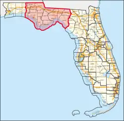 Description de l'image Florida's 2nd congressional district (since 2023).svg.
