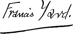 signature de Francis Yard