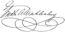 signature de Frederick Muhlenberg