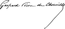 signature de Gaspard de Cherville