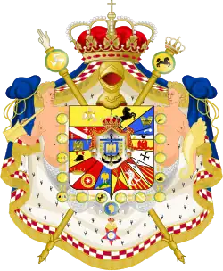 Description de l'image Great Coat of Arms of Joachim Murat as King of Naples.svg.