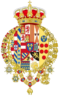 Description de l'image Great Royal Coat of Arms of the Two Sicilies.svg.