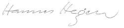 signature de Hannes Hegen