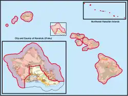 Description de l'image Hawaii's 2nd congressional district in Honolulu (since 2023).svg.