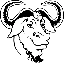 Description de l'image Heckert GNU white.svg.