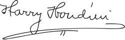 signature de Harry Houdini
