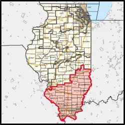 Description de l'image Illinois's 12th congressional district (since 2023).svg.