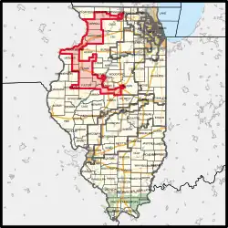 Description de l'image Illinois's 17th congressional district (since 2023).svg.