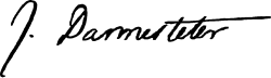 signature de James Darmesteter