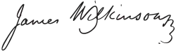 signature de James Wilkinson
