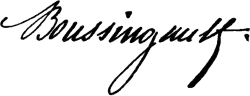 signature de Jean-Baptiste Boussingault
