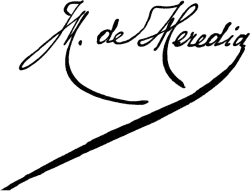 signature de José-Maria de Heredia