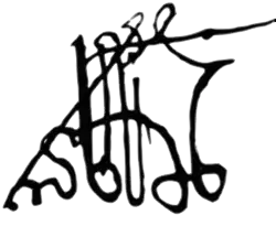 signature de Khvarachan Darejan Bagration