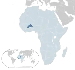 Description de l'image Location Burkina Faso AU Africa.svg.