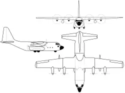 Description de l'image Lockheed C-130H Hercules Line Drawing.svg.