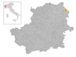 Localisation de Bollengo