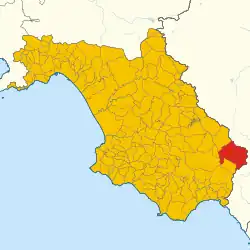 Localisation de Montesano sulla Marcellana