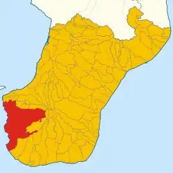 Localisation de Reggio de Calabre