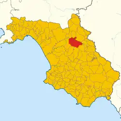Localisation de Sicignano degli Alburni