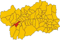 Localisation de Arvier