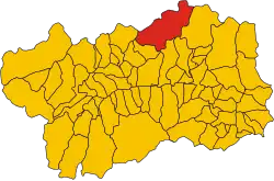 Localisation de Bionaz