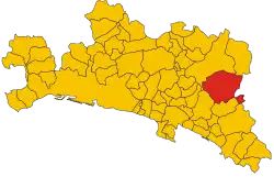 Localisation de Borzonasca