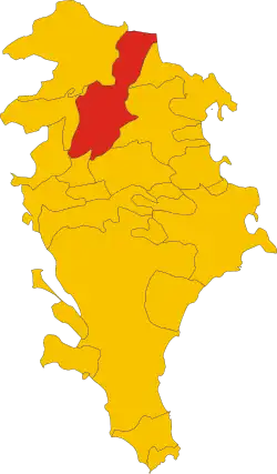 Localisation de Carlentini