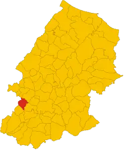 Localisation de Casalciprano