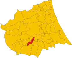 Localisation de Colledara