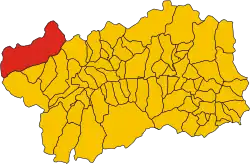 Localisation de Courmayeur