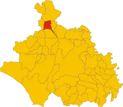 Localisation de Grotte di Castro