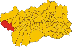 Localisation de La Thuile