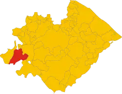 Localisation de Mercatello sul Metauro