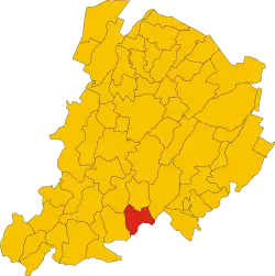 Localisation de Monghidoro