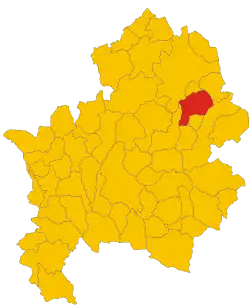 Localisation de Pietrabbondante