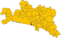 Localisation de Pieve Ligure