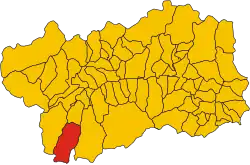 Localisation de Rhêmes-Notre-Dame