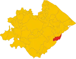 Localisation de San Lorenzo in Campo