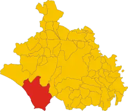 Localisation de Tarquinia