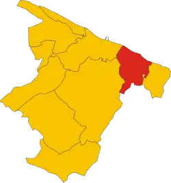 Localisation de Trani