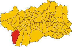 Localisation de Valgrisenche