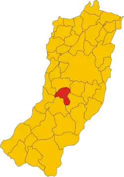 Localisation de Vezzano sul Crostolo