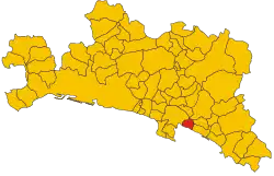 Localisation de Zoagli