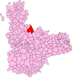 Localisation de Villalba de los Alcores