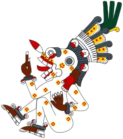 Mictlantecuhtli représenté dans le Codex Borgia