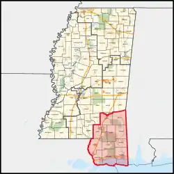 Description de l'image Mississippi's 4th congressional district (since 2023).svg.