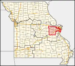 Description de l'image Missouri's 2nd congressional district (since 2023).svg.