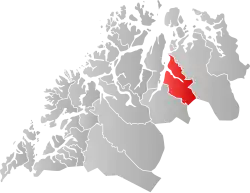 Localisation de Gáivuotna - Kåfjord